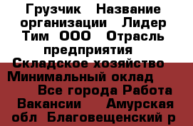 Грузчик › Название организации ­ Лидер Тим, ООО › Отрасль предприятия ­ Складское хозяйство › Минимальный оклад ­ 14 500 - Все города Работа » Вакансии   . Амурская обл.,Благовещенский р-н